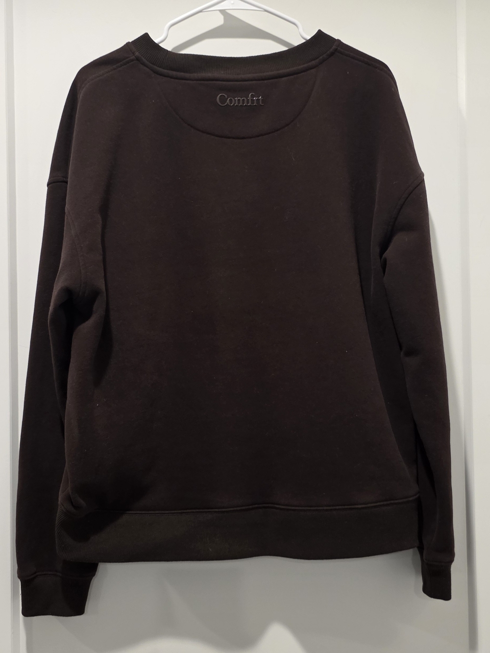 Comfrt Dark Brown Uni Sex Crewneck Sweater Size Medium